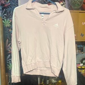 Adidas Women's Light Pink Cowl Neck Sweater